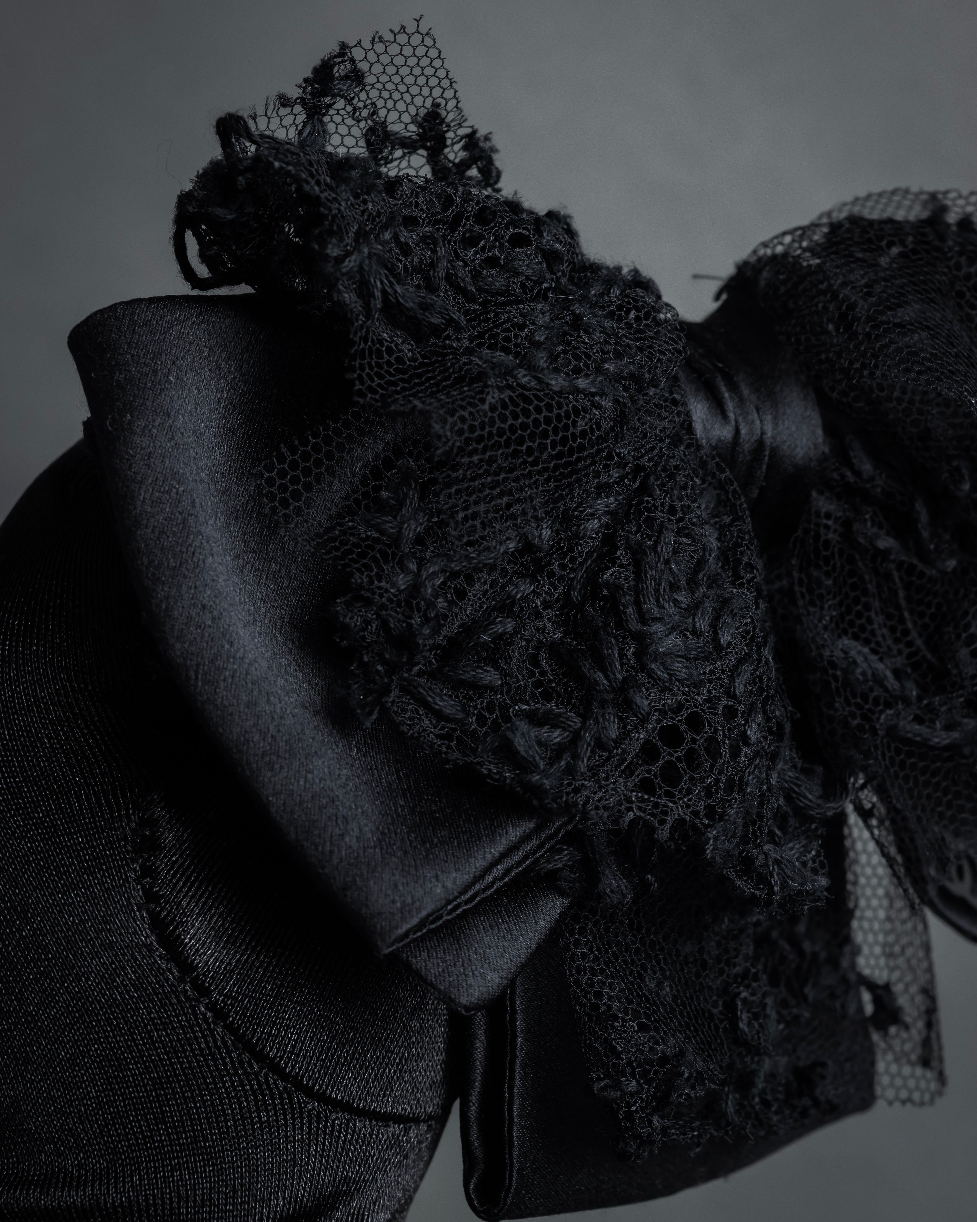 "CHANEL" 16AW Tulle lace design ribbon brooch