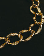 "Dior" Statement gold tone chain necklace