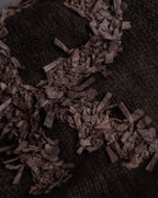 "Christian Dior  Patchwork logo detail fringe long muffler