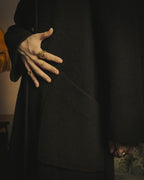 -SPECIAL- "Salvatore Ferragamo" 90's-00's Alpaca wool oversized shawl collar long coat