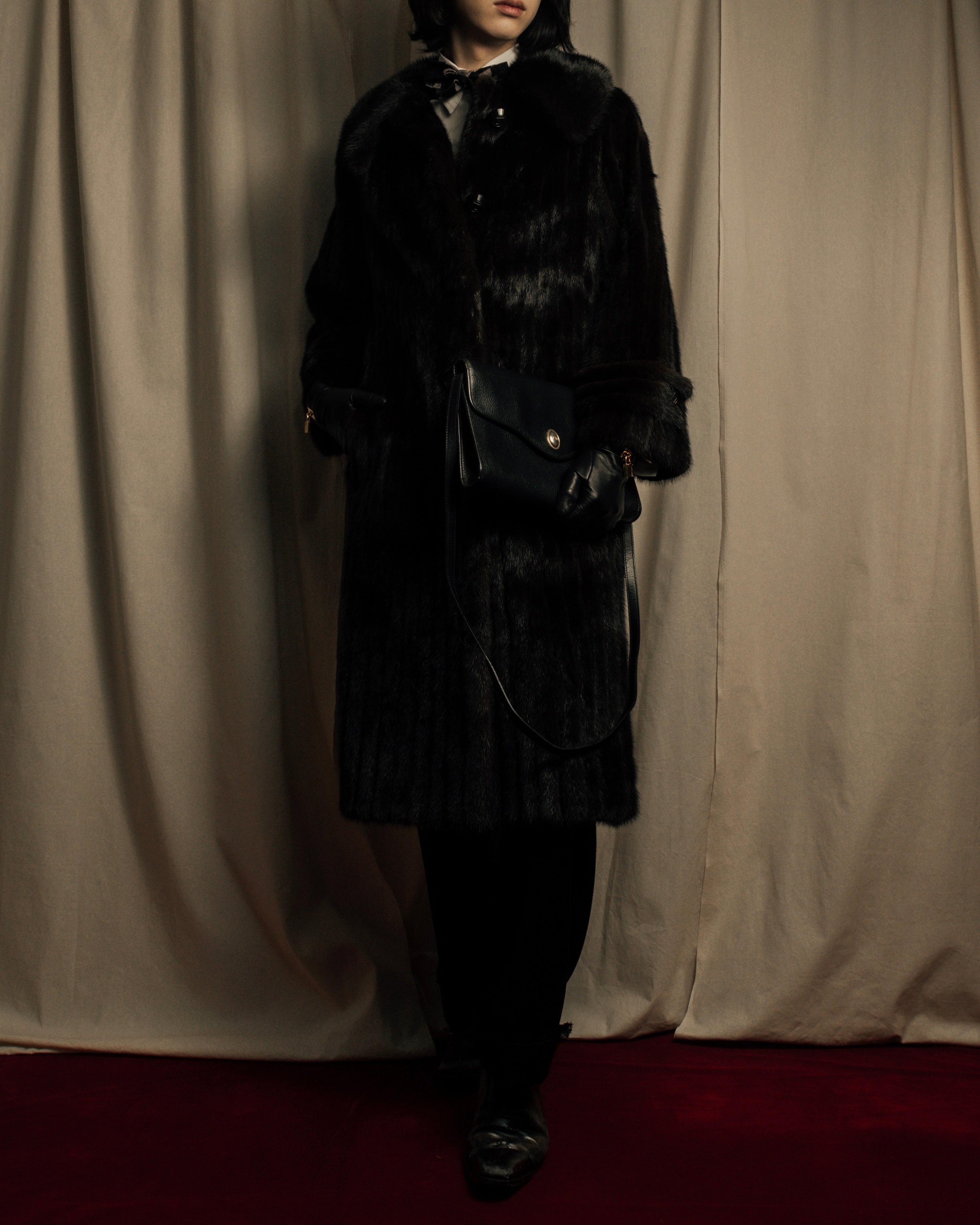 -SPECIAL- "Christian Dior Boutique Paris" 70's-80's Panel work design 100% mink fur coat