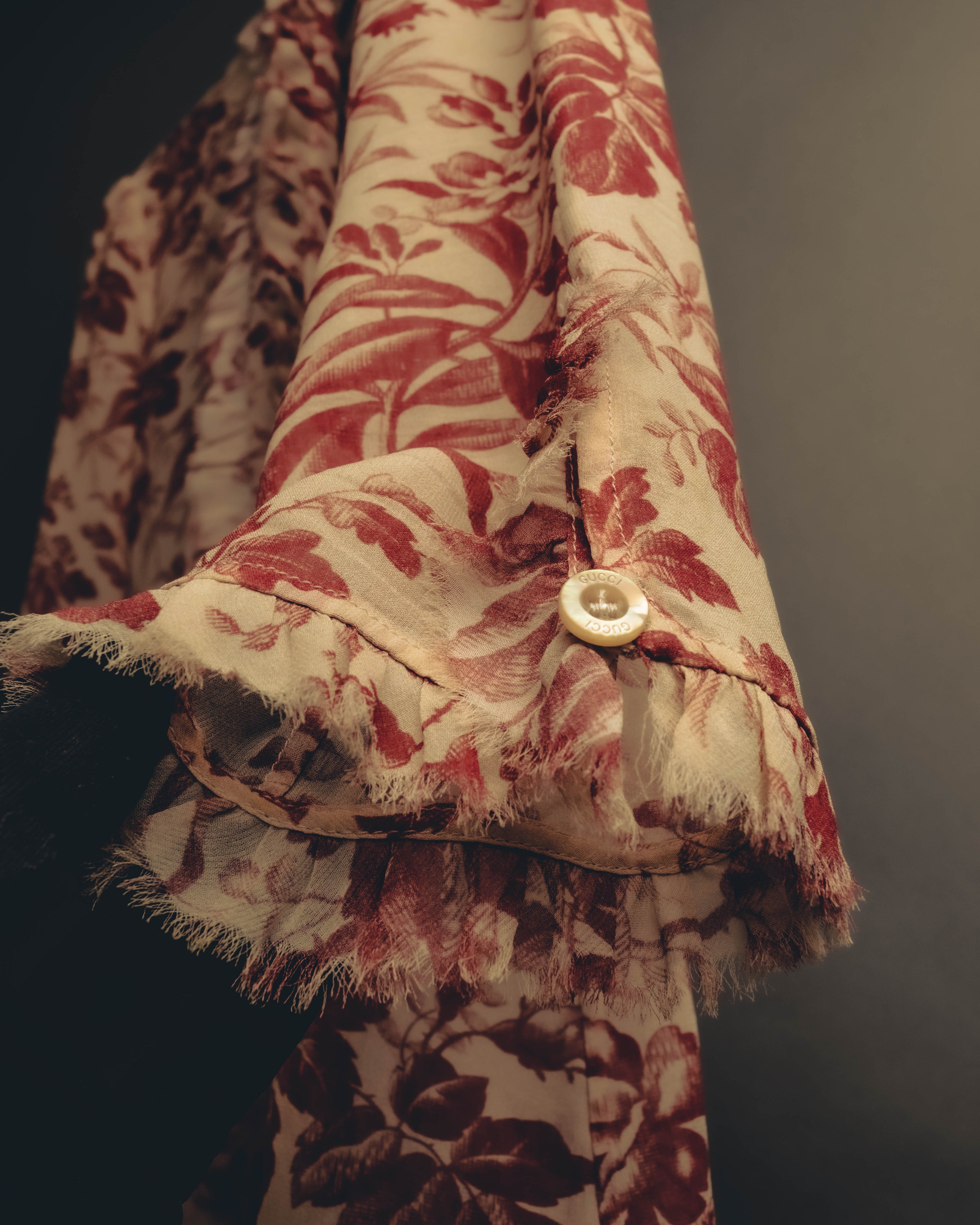 -SPECIAL- "GUCCI" 2010's-20's Romantic floral ruffle blouse