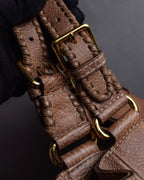 "GUCCI" Charlotte whipstitch hobo leather shoulder Bag