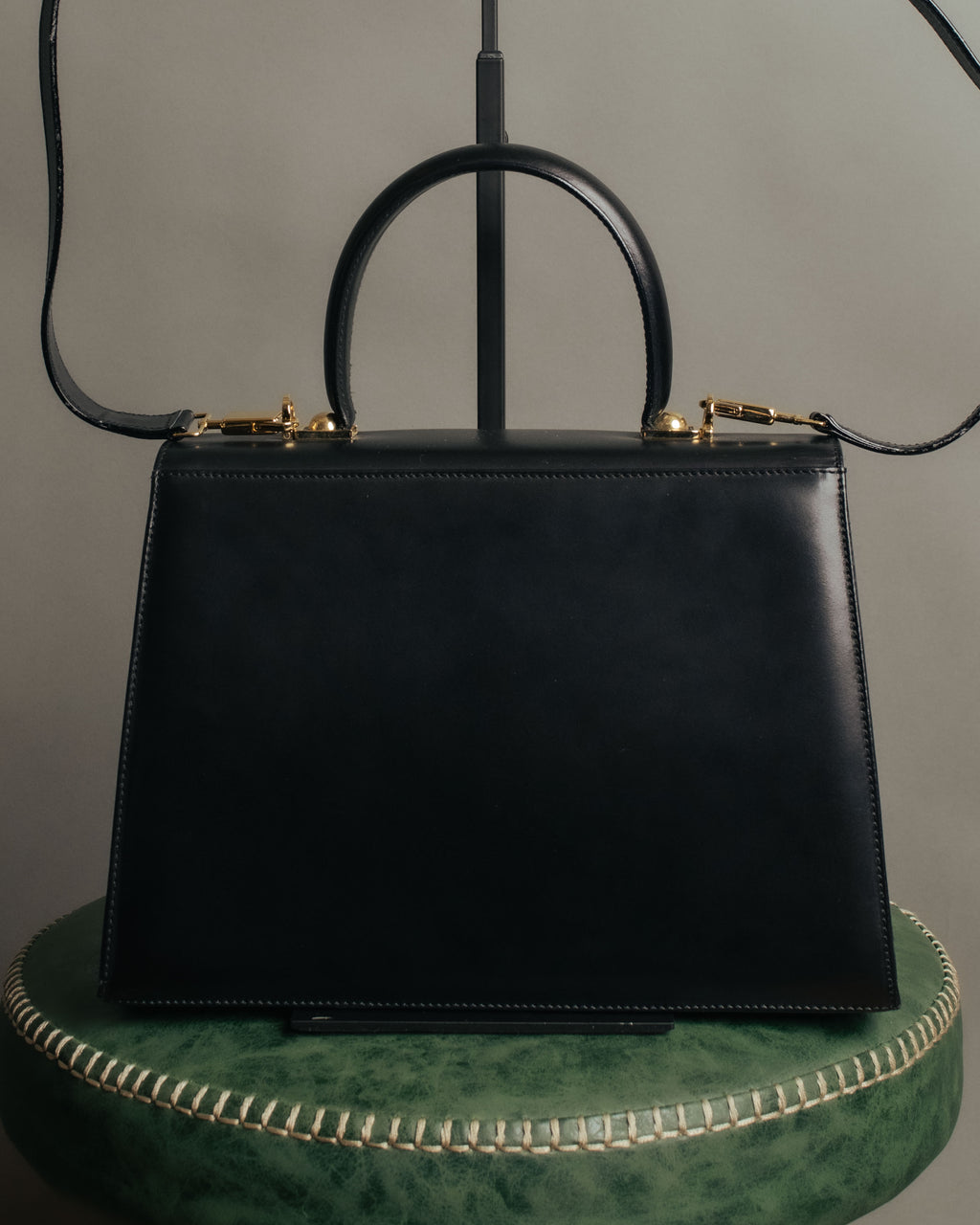 “Salvatore Ferragamo” 90’s-00’s Gancini top handle box calf bag