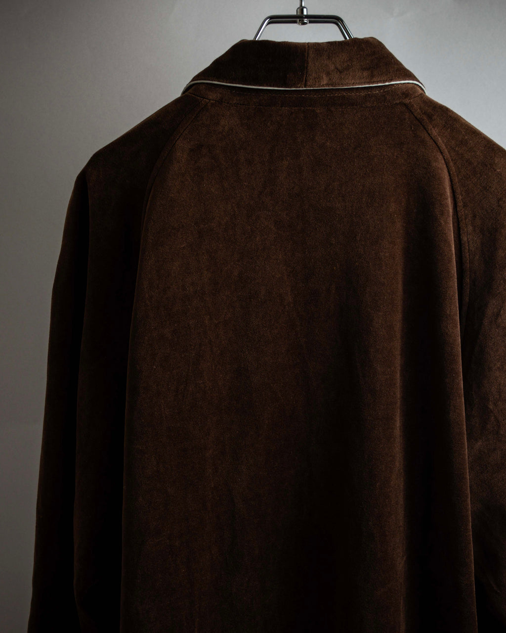 "CELINE" Piping design velour long gown coat