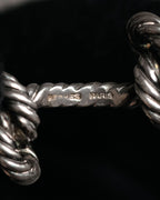 “HERMES” 1970–80s Double knot silver cufflinks