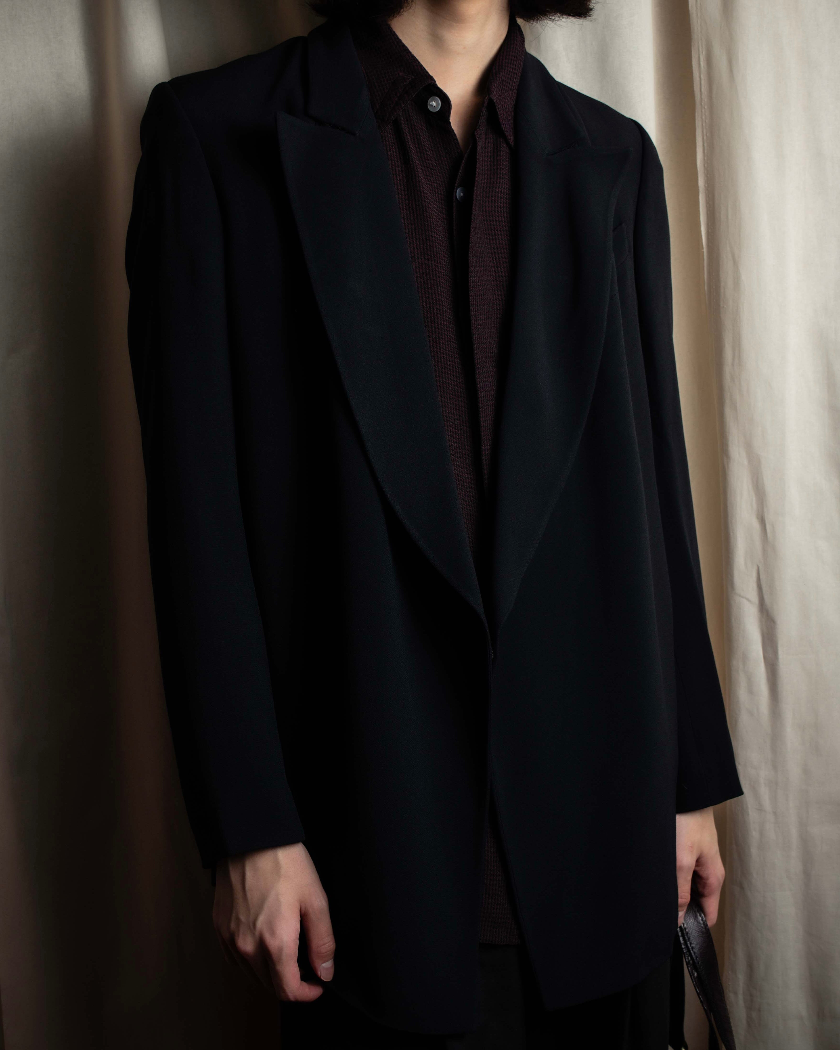 "GUCCI" Three-dimensional lapel design draped tailored jacket