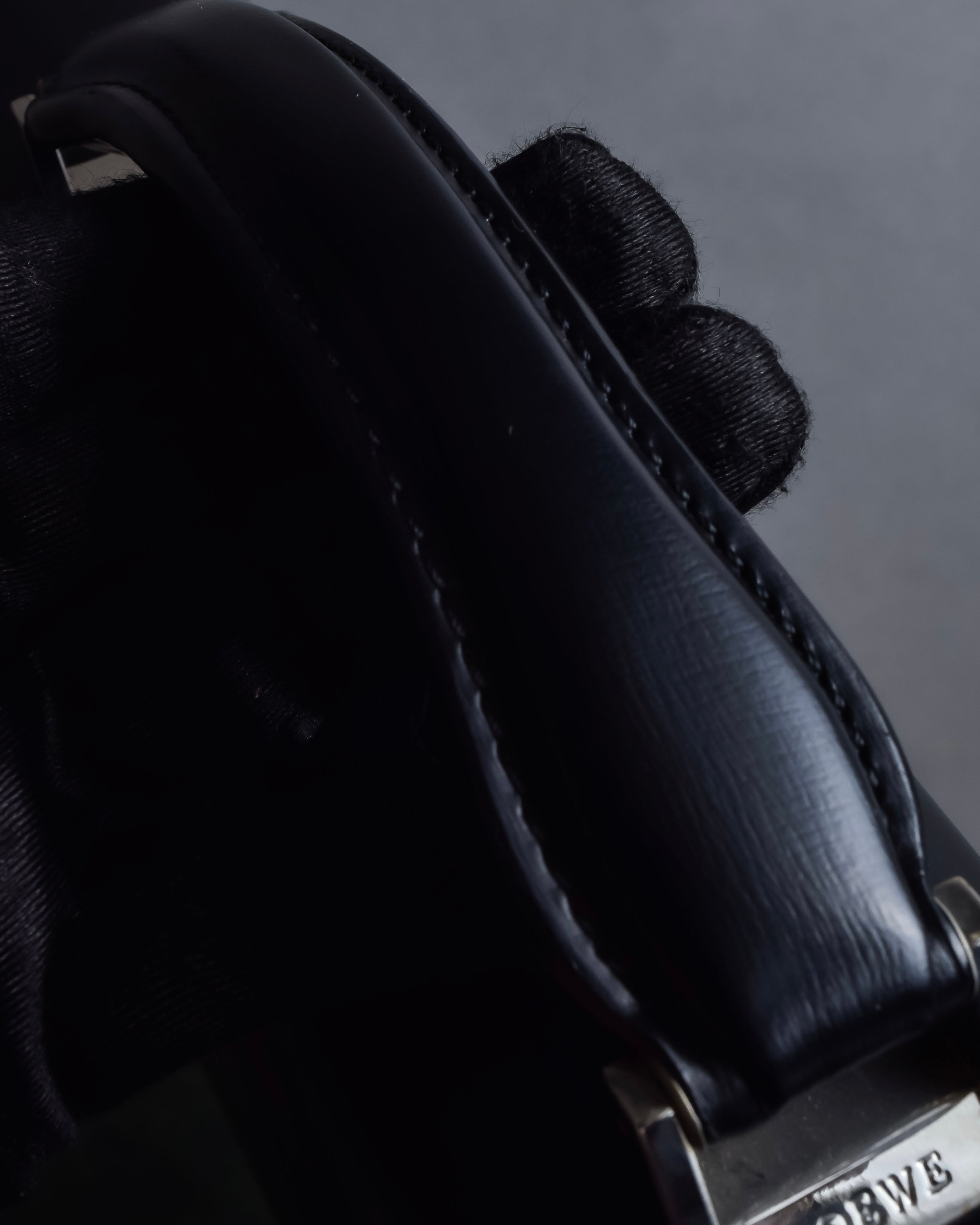 "LOEWE" Logo engraved leather briefcase bag