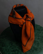 "HERMES" Logo engraved ribbon design scarf