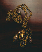 -SPECIAL - “CHANEL” 70’s-80’s Gripoix glass cabochon charm sautoir necklace