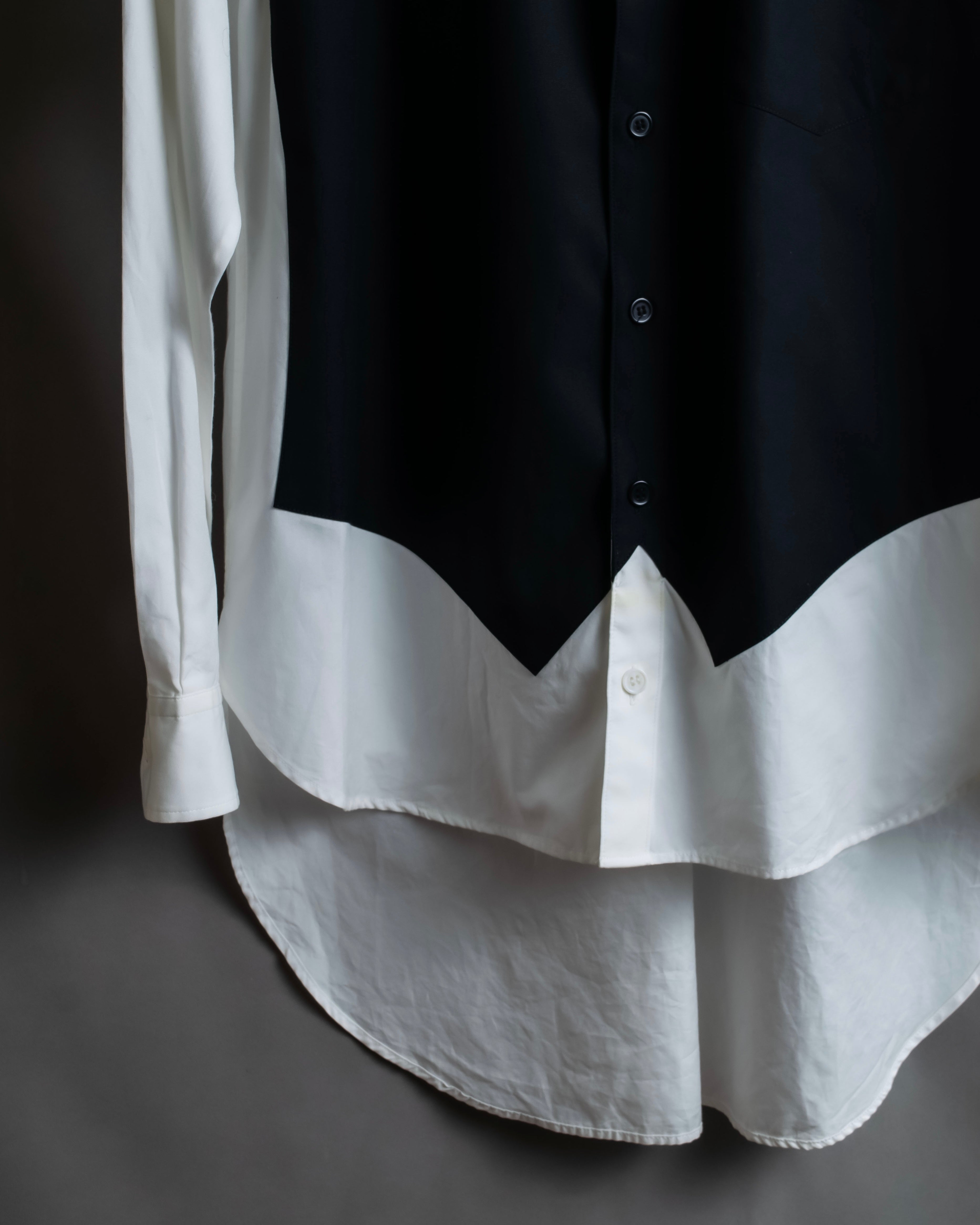 "Yohji Yamamoto POUR HOMME"
13AW Tuxedo vest fake layered design shirt