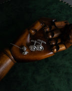 "BURBERRYS" Equestrian Knight engraved silver cufflinks