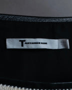 "T by Alexander Wang" Uniform striped ribbed knit pullover