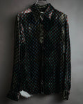“DRIES VAN NOTEN” 2010’s Circle motif velvet shirt