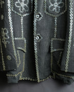 "YOSHIYUKI KONISHI" Countless button design stand collar blouson