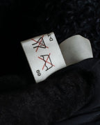 "Valentino Garavani" Fur collar boucle wool mid-length coat