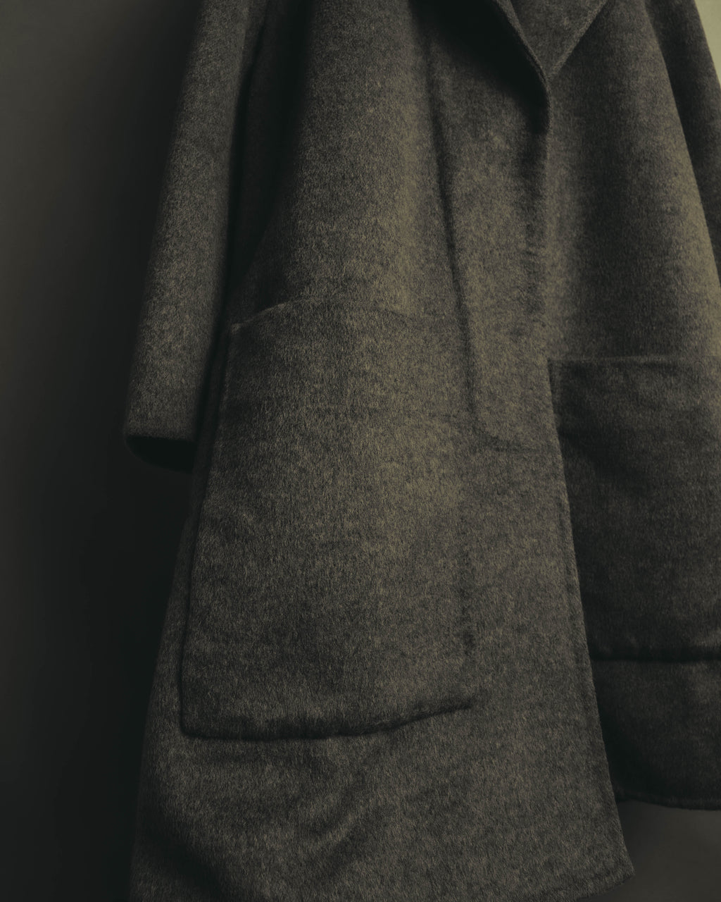 “BALENCIAGA” 00’s-10’s Wool angora wide-lapel coat