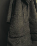 “BALENCIAGA” 00’s-10’s Wool angora wide-lapel coat