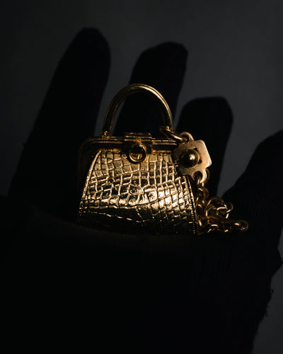 "Christian Dior" 80’s-90’s Miniature handbag motif gold charm