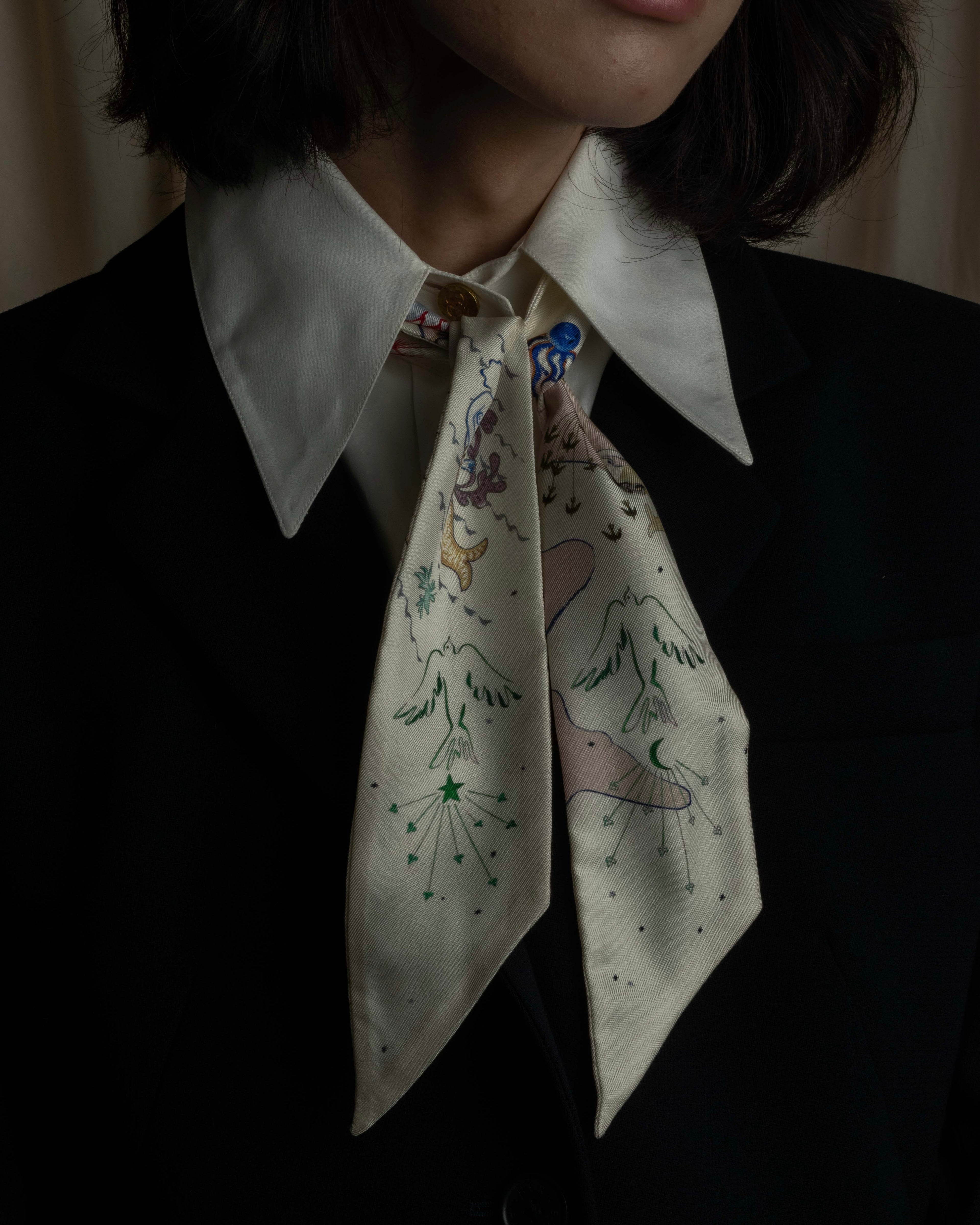 "Christian Dior" Dior Explore allegorical motif twilly mitzah scarf