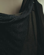 –SPECIAL– “DOLCE & GABBANA” 90’s Lace-trimmed shawl-collar wool robe coat