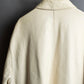 "LOEWE" 100% real leather off white color double zipper mid length coat