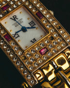 "VALENTINO ROLENTA" 90's-00's Decorative rhinestone quartz watch