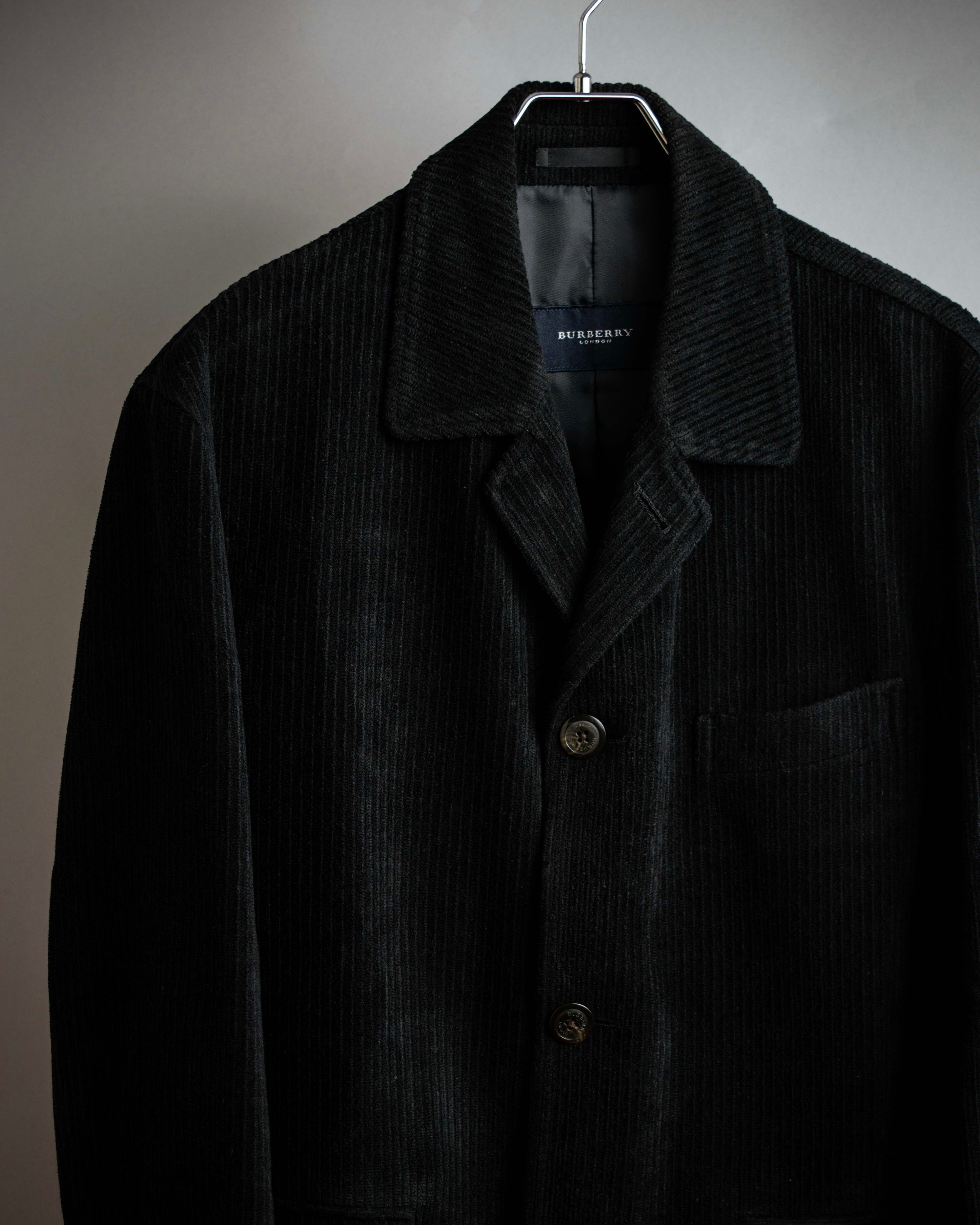 "BURBERRY" Thick wale corduroy oversized tailored jacket