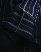 "Maison Margiela" 2021AW piped striped lounge shirt