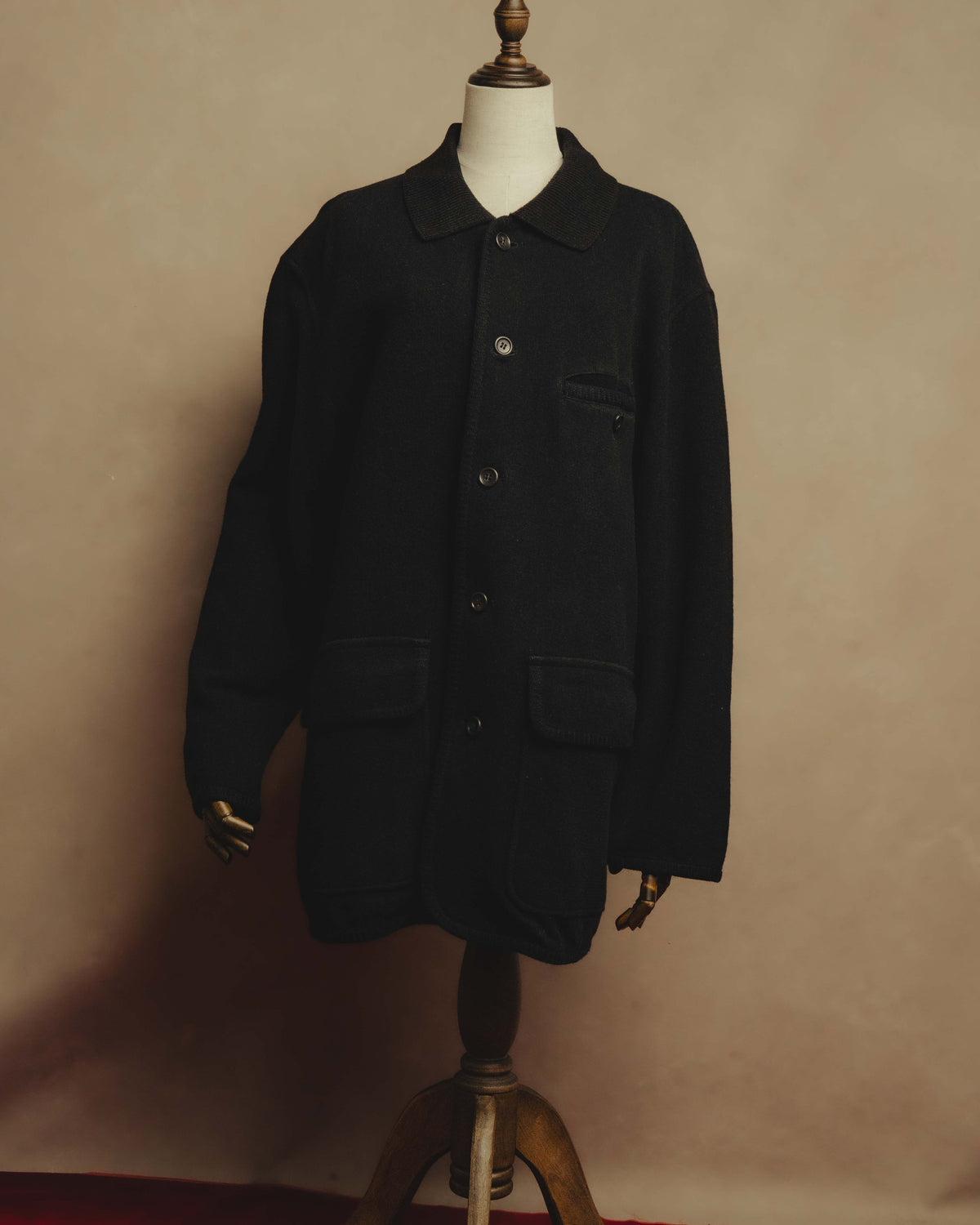 “Christian Dior MONSIEUR” 80’s-90’s Ribbed collar oversized wool field jacket
