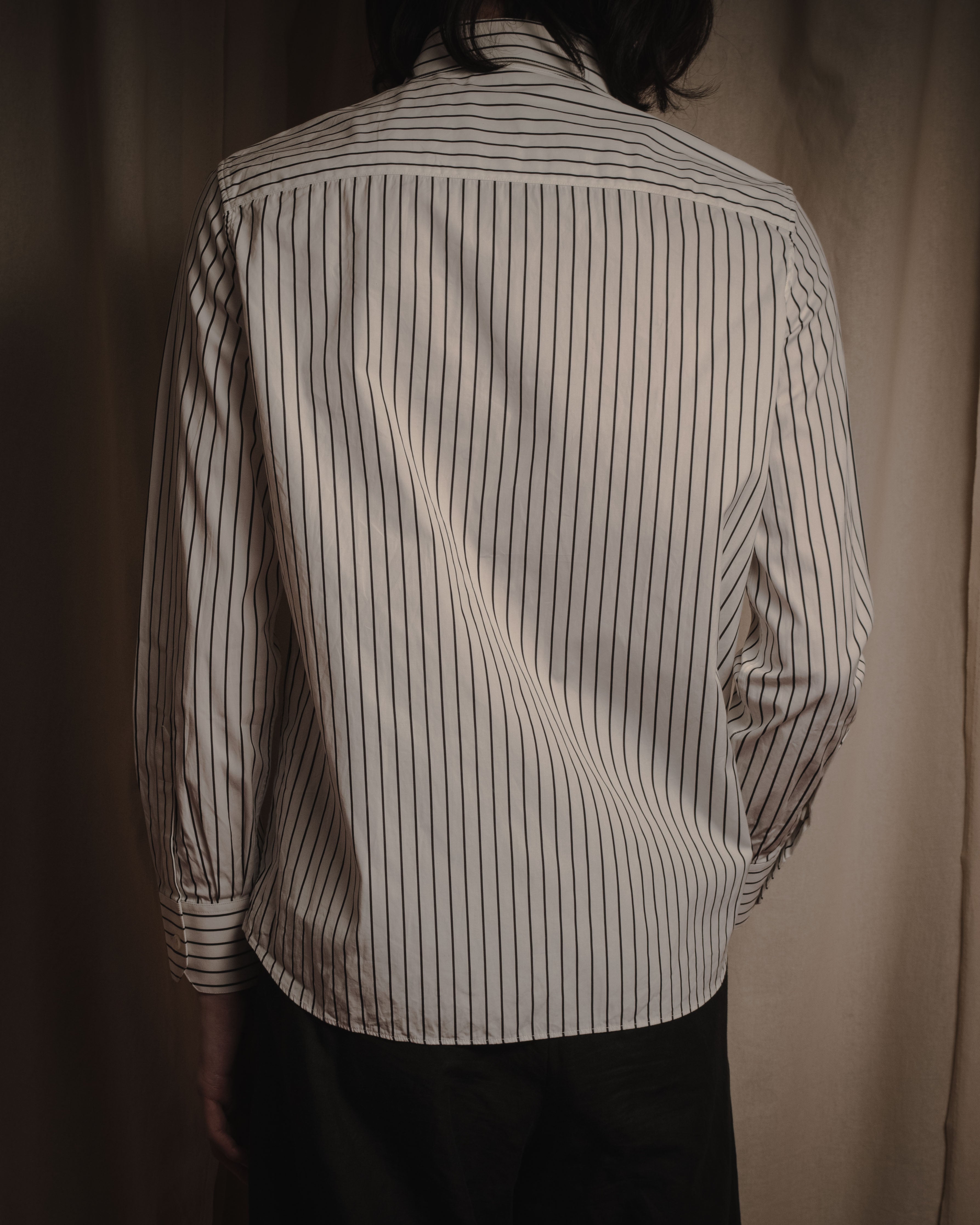 CELINE - Striped Shirt - White - Phoebe Filo Era Cotton Poplin