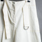 "MAISON MARGIELA" Wide flare silhouette belted cotton linen pants