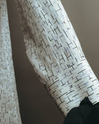 "Hermès" 00's-10's Monogram print cotton long sleeve shirt