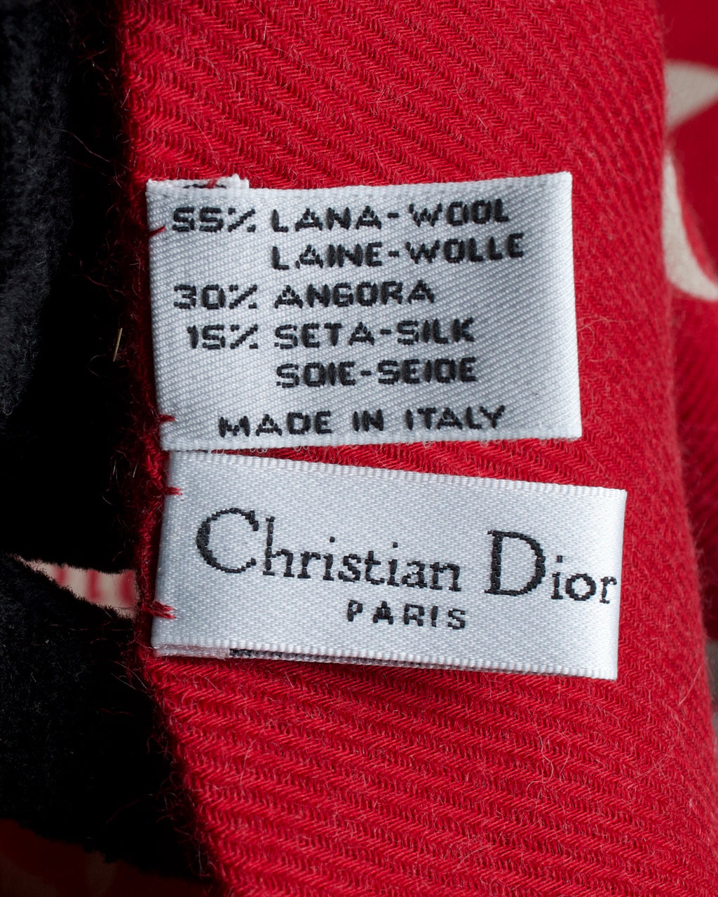 "Christian Dior" Logo pattern twill muffler