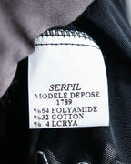 Vintage double zip ribbon flower design sheer jacket