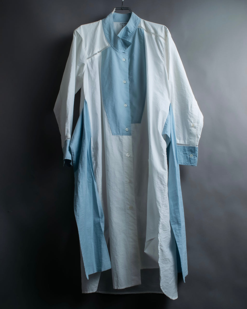 "LOEWE" Asymmetrical waist ribbon design long shirt
