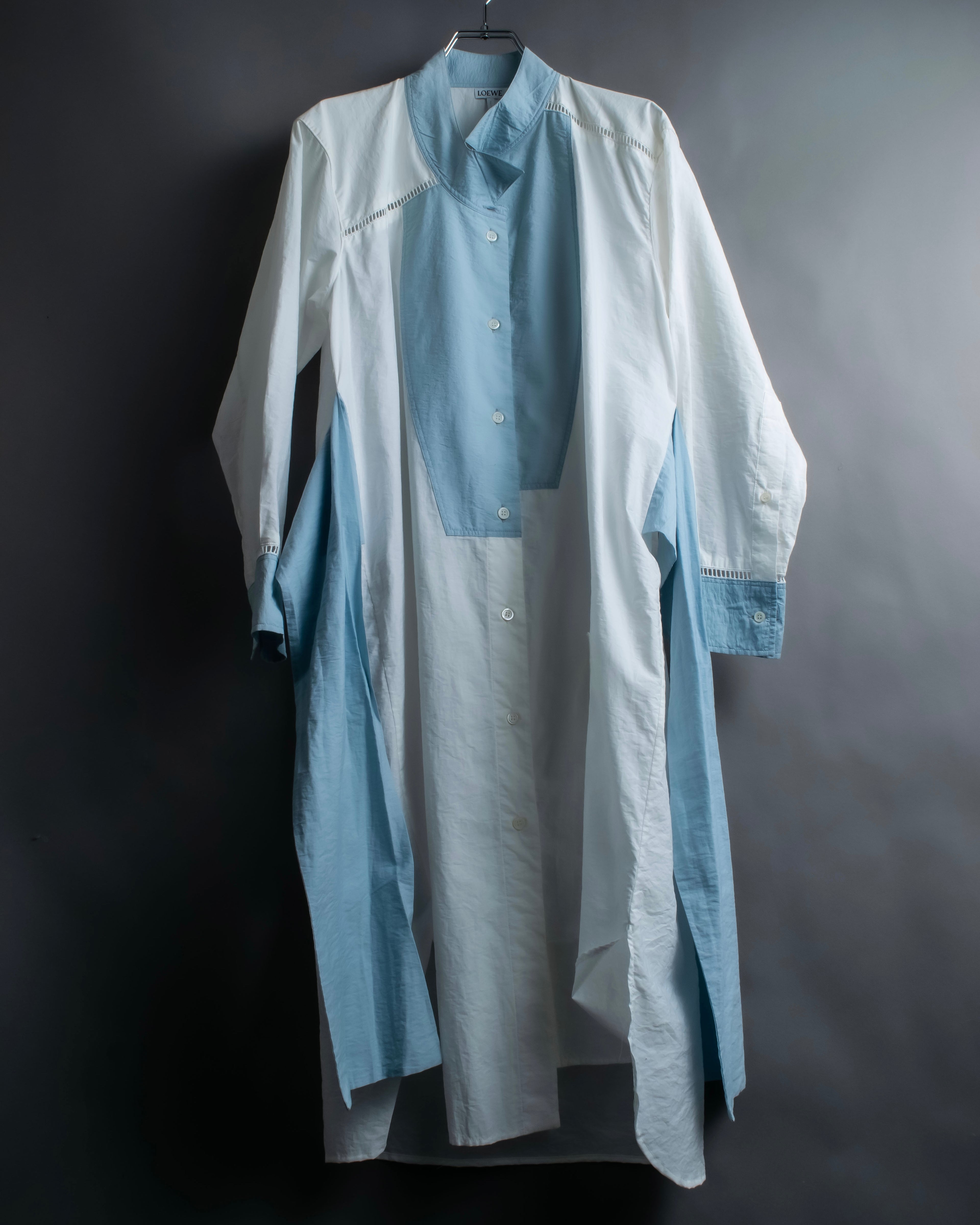 "LOEWE" Asymmetrical waist ribbon design long shirt