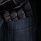 "BURBERRY" 2B tailored jacket & tapered silhouette slacks pinstripe pattern set up