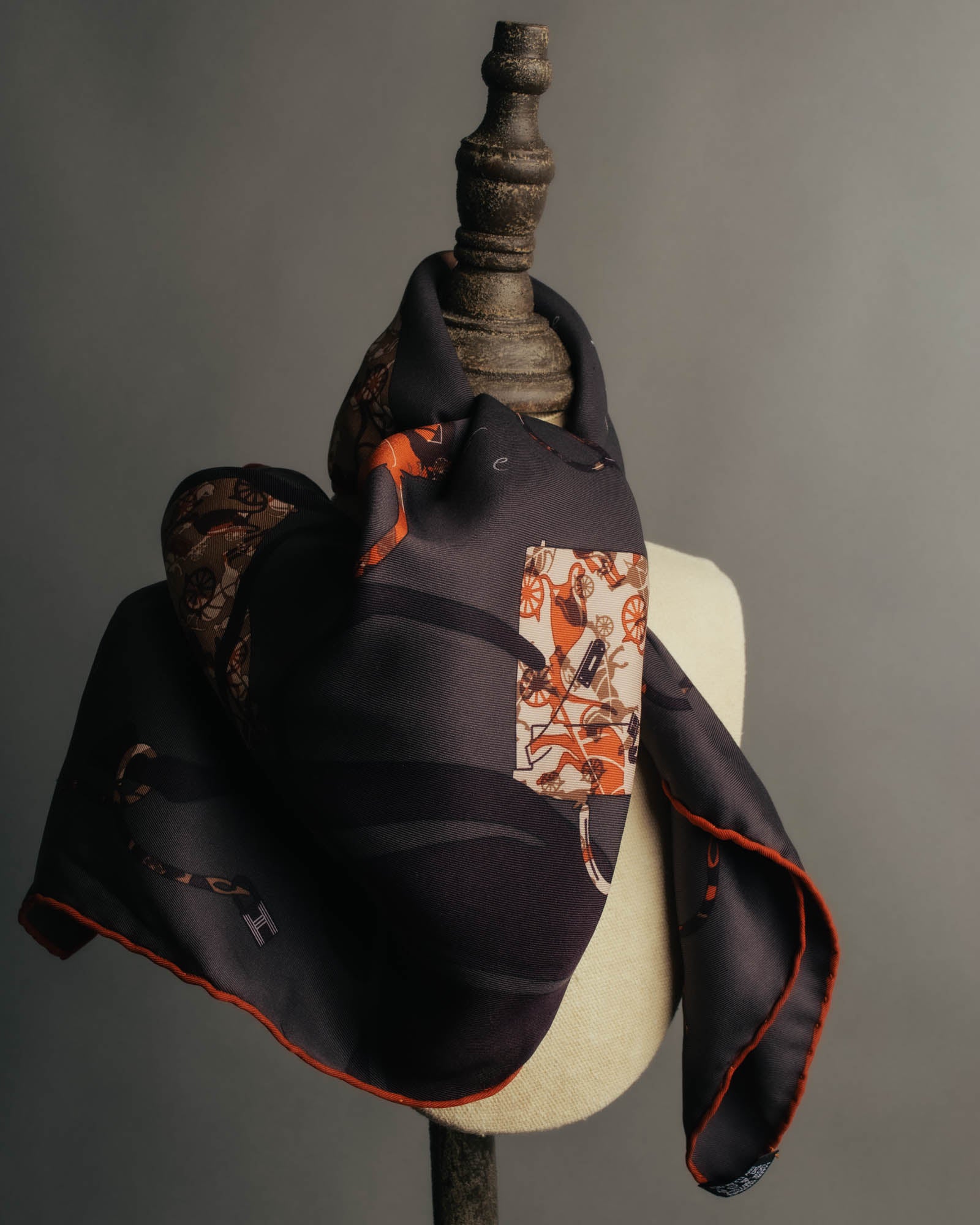 “Hermès” 2007 Kelly en calèche silk scarf