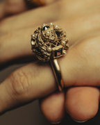 -SPECIAL- "Christian Dior" 10's-20's Sculptural clustered costume ring