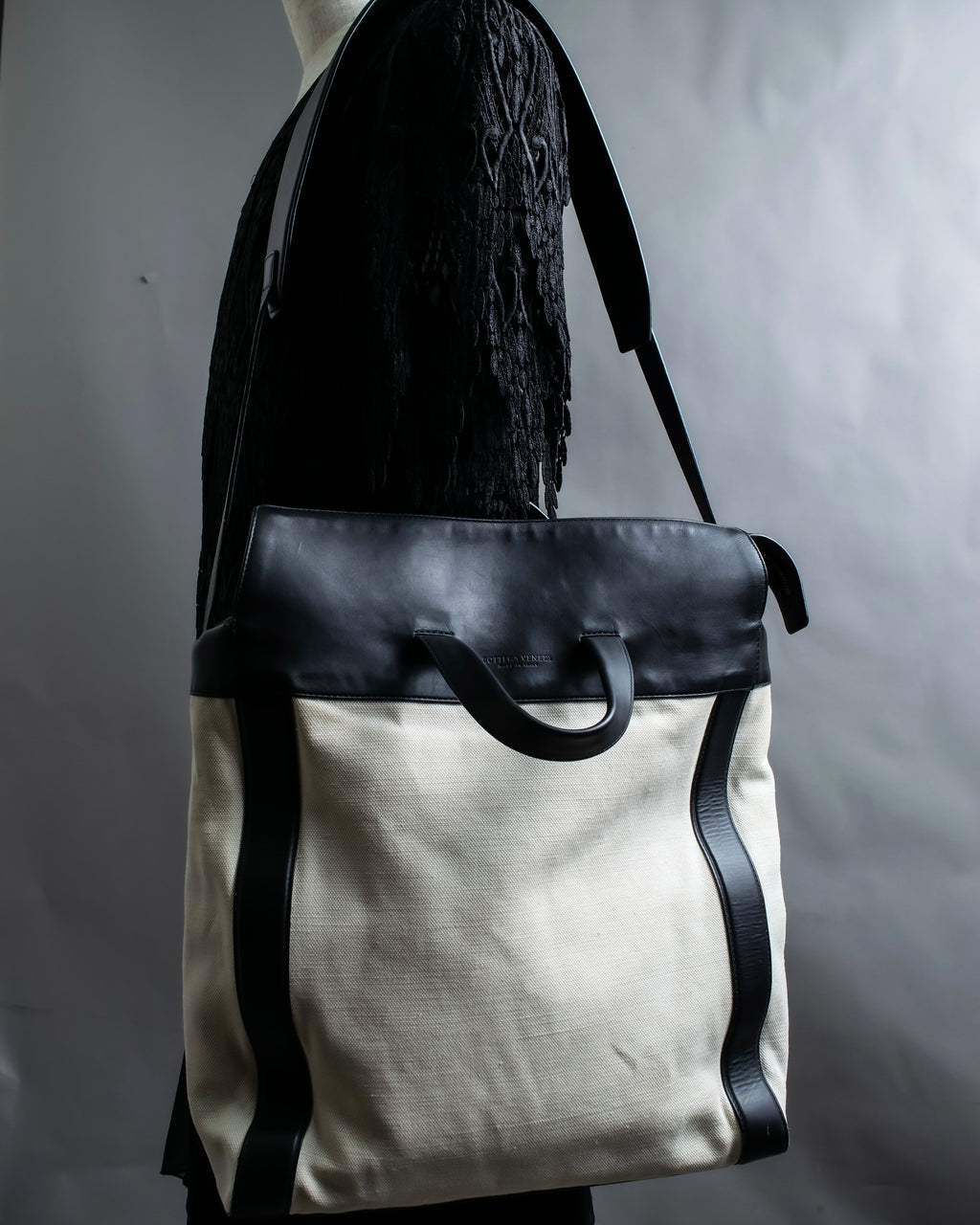 "BOTTEGA VENETA" 19AW Canvas & leather combination 2way bag