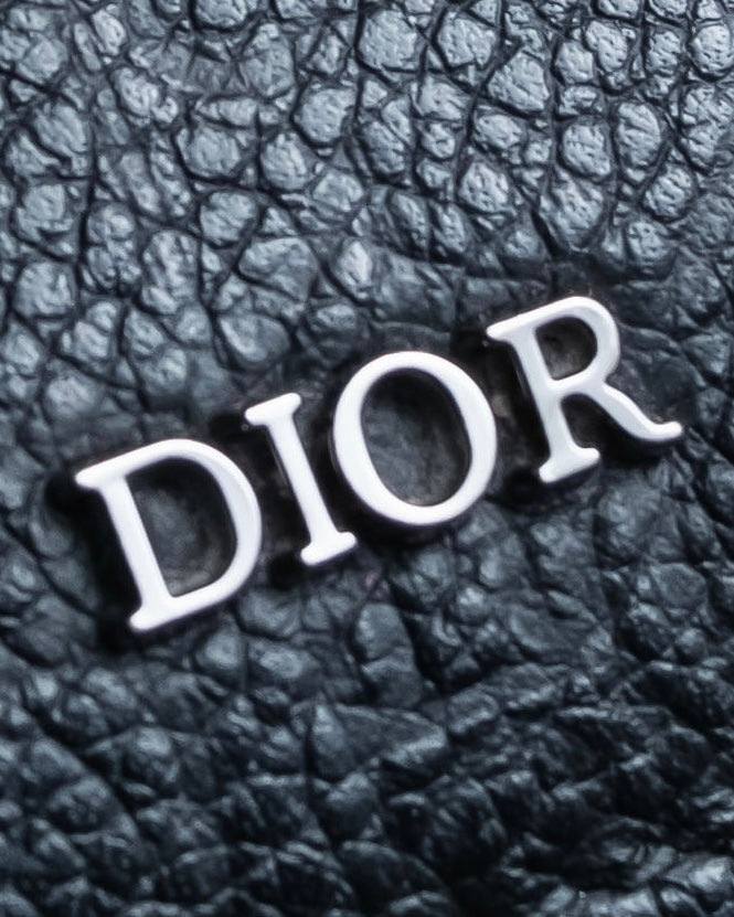 "Dior" Logo engraved bi-fold leather wallet