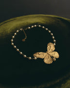 -SPECIAL- “Dior” 2023-24’s Sculpted butterfly pearl long necklace