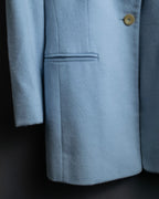 “CELINE “ beautiful shaped sky blue tailored jacket