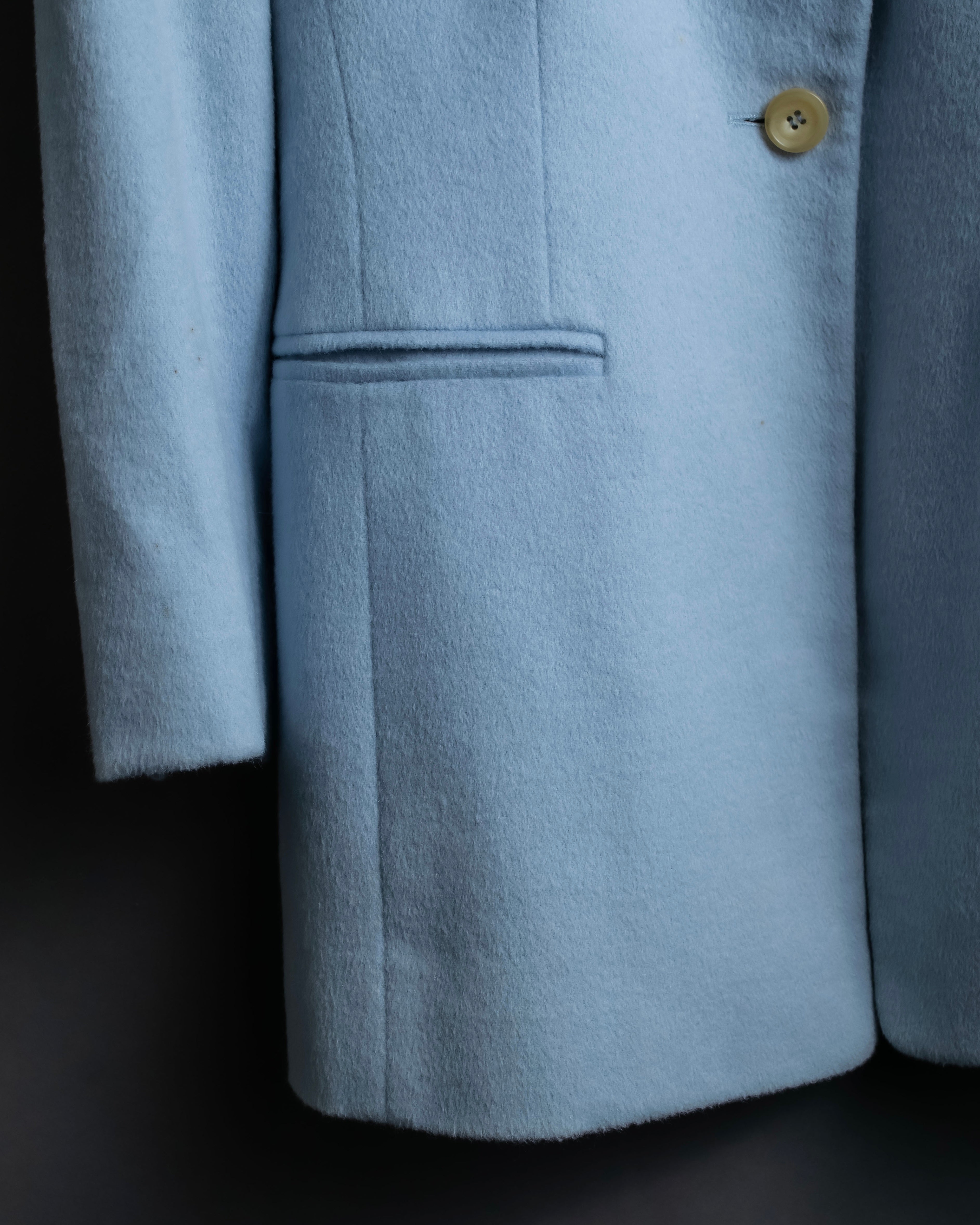 “CELINE “ beautiful shaped sky blue tailored jacket