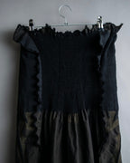 "A-POC" Wrap design high slit skirt