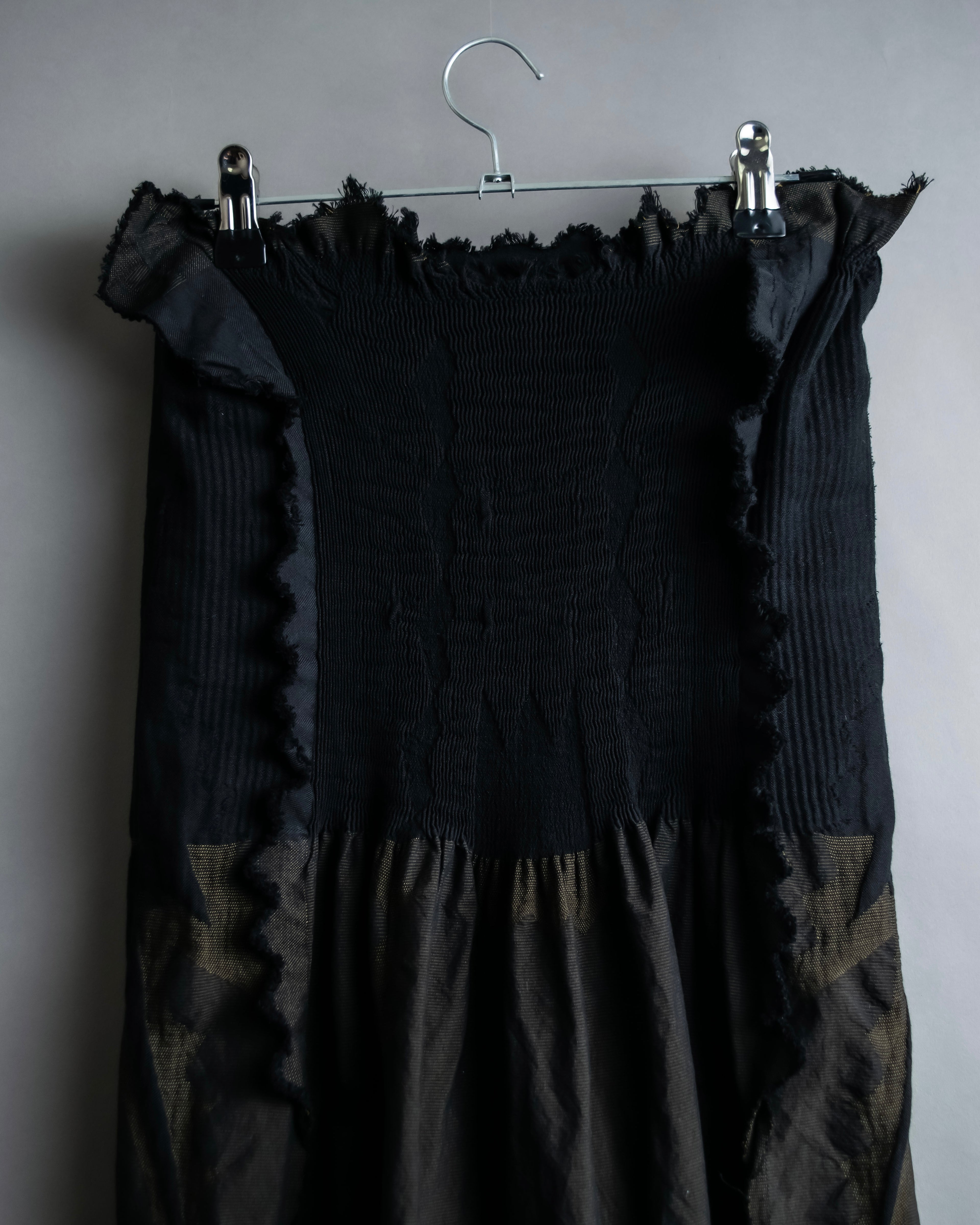 "A-POC" Wrap design high slit skirt