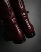 "GUCCI" 20’s archive canvas panel jockey boots
