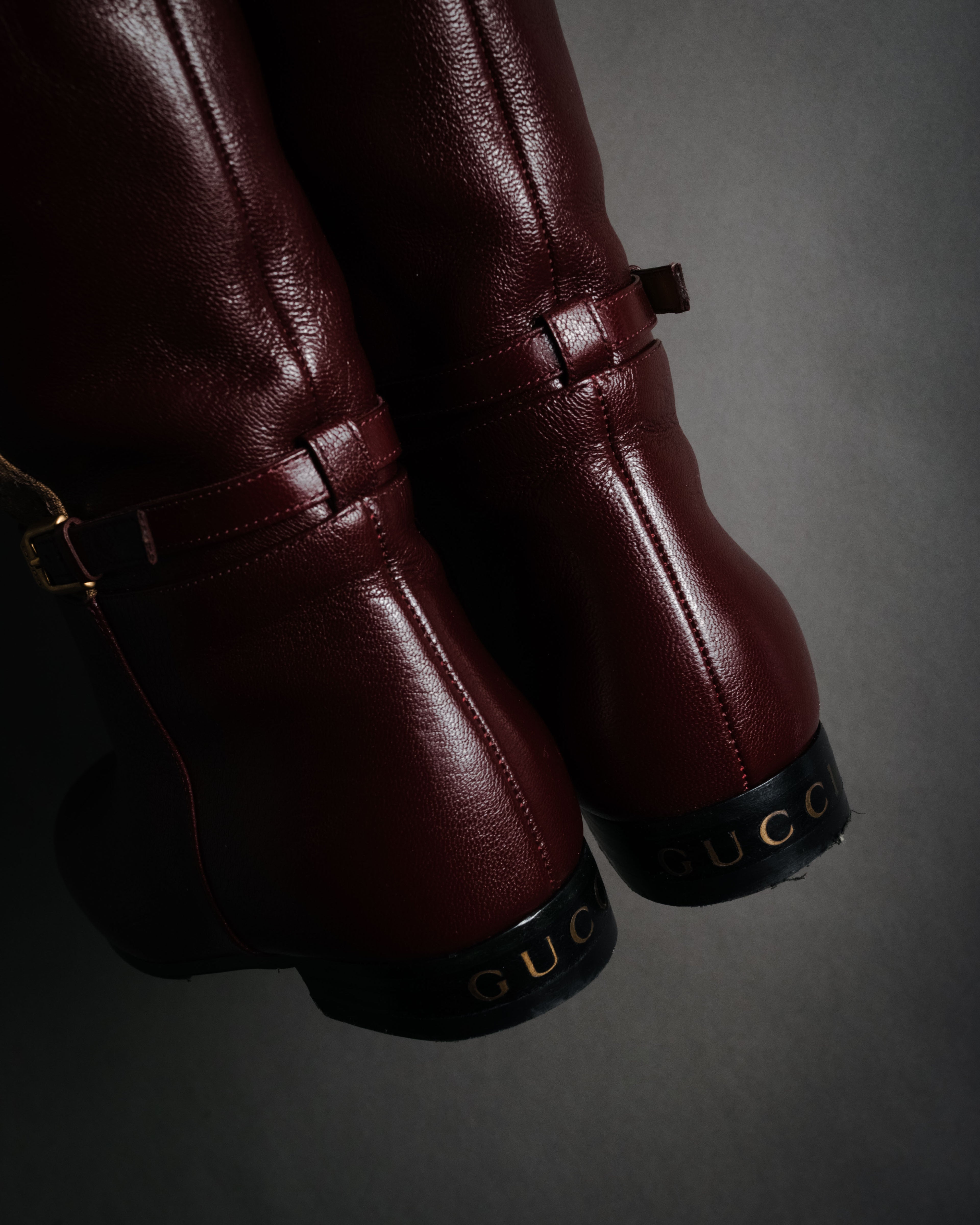 "GUCCI" 20’s archive canvas panel jockey boots