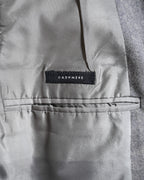GIORGIO ARMANI/ Pure Cashmere Herringbone Oversized Tailored Jacket Gray